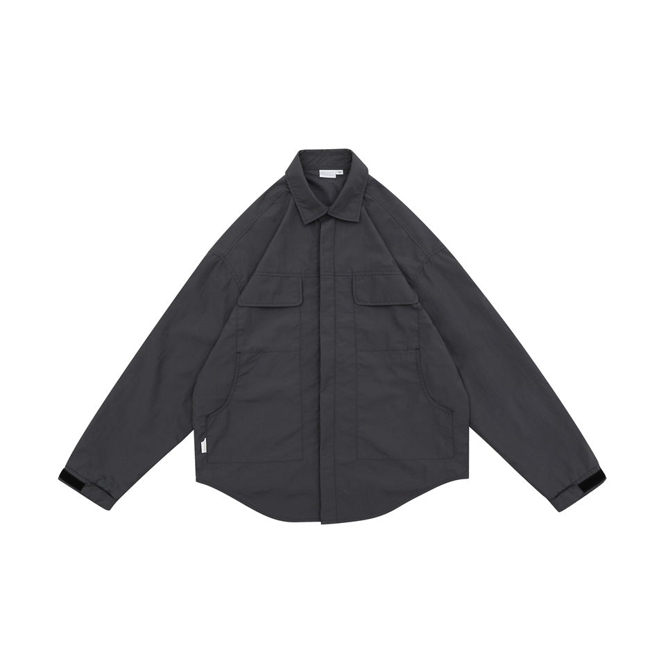 Unisex Jacket Waterproof Wind-Resist Tool Wind Jacket Men's Long-Sleeve Shirt