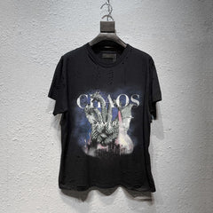 Amiri T Shirt Short Sleeve Printed Casual Hip Hop T-shirt for Men and Women