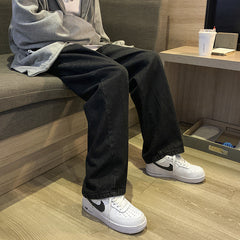 Men Jeans Loose Straight Spring and Autumn Wide Leg Trousers