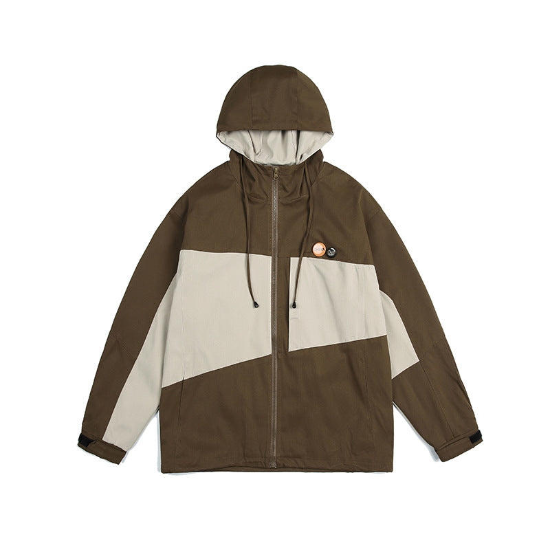 Unisex Jacket Men's Assault Jacket Loose Casual Hooded Coat Multicolor Jacket