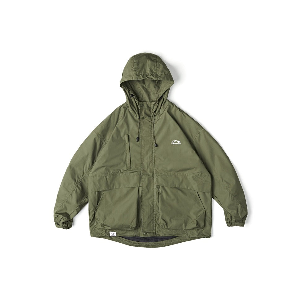 Unisex Jacket Vintage Coat Hooded Hooded Jacket Shell Jacket