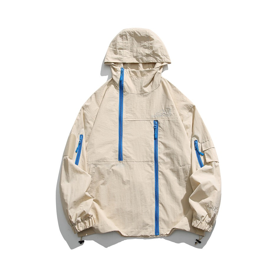 Unisex Jacket Jacket Loose Hooded Jacket Men and Women Couple Functional Style Jacket