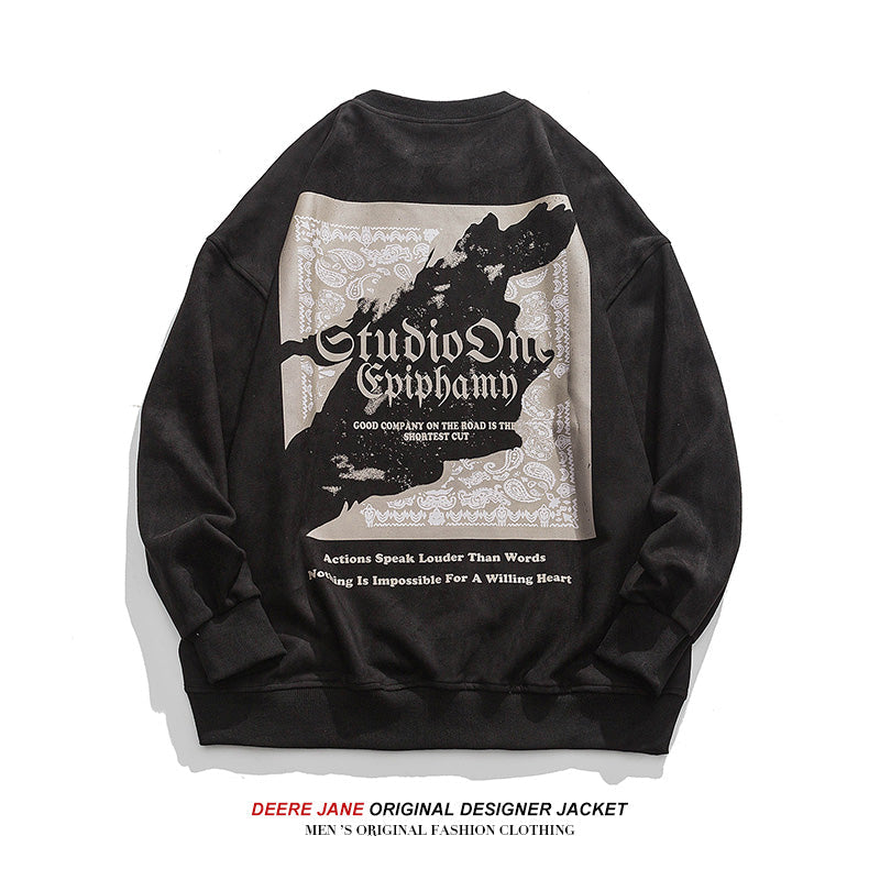 Men Pullover Hoodie Spring Sweater Men American Style Loose All-Match