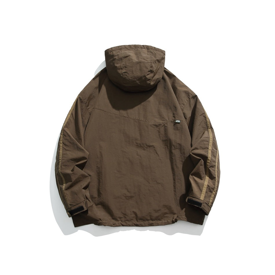 Unisex Jacket Casual Hooded Coat Men and Women Loose Jacket