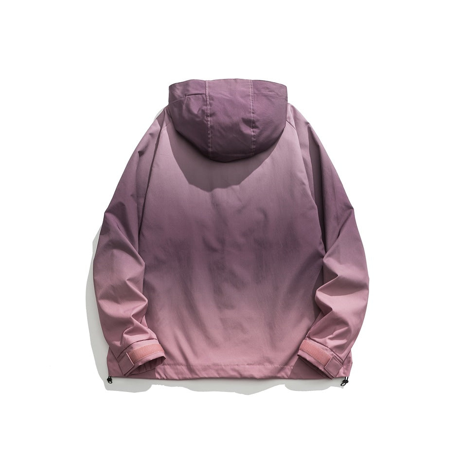 Unisex Jacket Cardigan Hooded Jacket Men and Women Shell Jacket Loose Spring and Autumn Coat