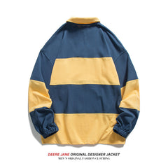 Men Pullover Hoodie Spring Men's Retro Loose All-Match T-shirt