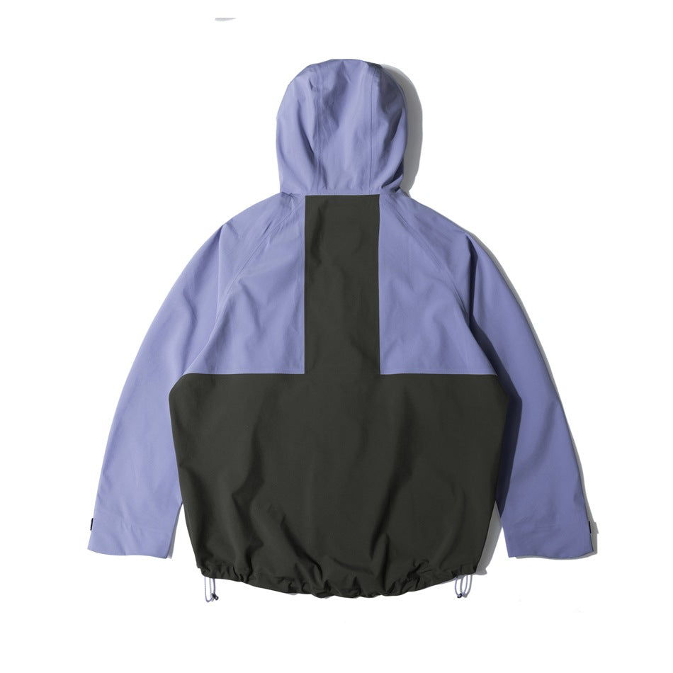 Unisex Jacket Shell Jacket Waterproof Windproof Hood Jacket Coat