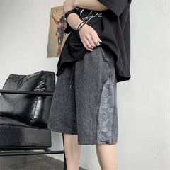 Men Jeans Paisley Denim Shorts Men's Summer Loose Short Circuit