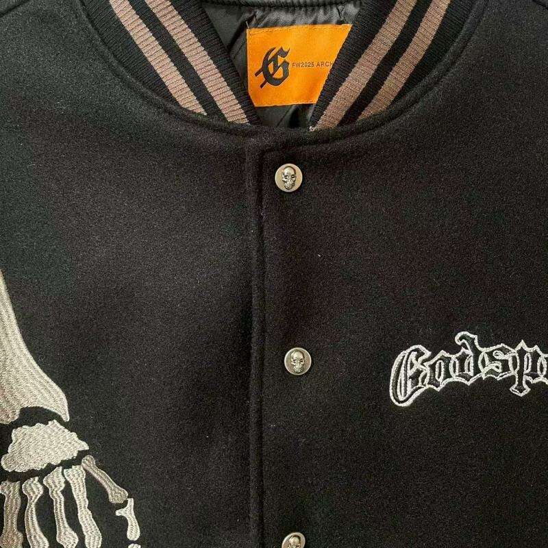 Godspeed Jacket  Baseball Jersey Jacket Embroidered Loose Stand Up Collar