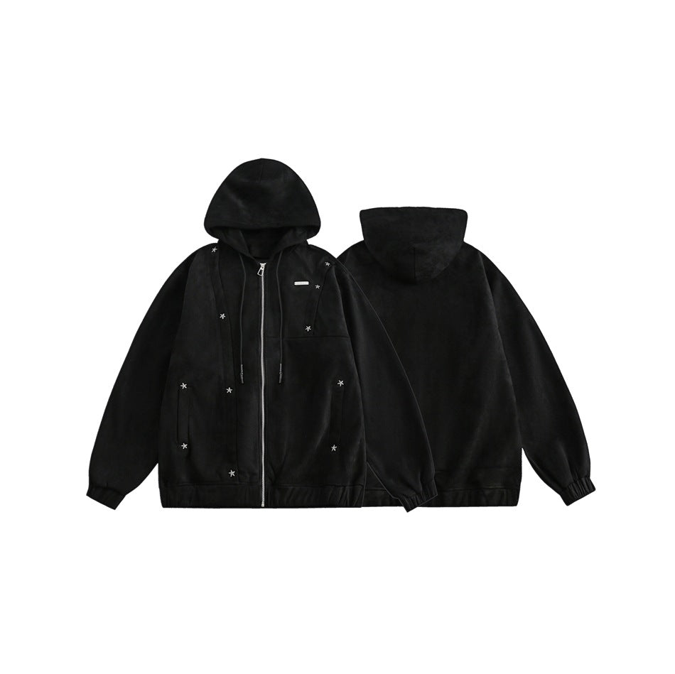 Unisex Jacket Vintage Jacket Loose Black Warrior Coat