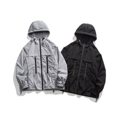 Unisex Jacket Autumn Coat Shell Jacket Hooded Hooded Jacket