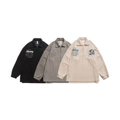 Unisex Jacket Vintage Embroidered Fashion Brand Coat for Men and Women Baggy Casual Jacket