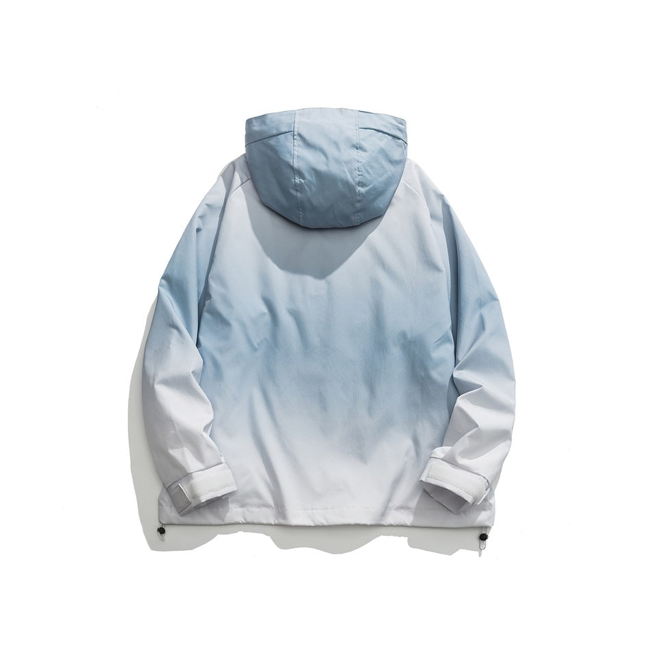 Unisex Jacket Cardigan Hooded Jacket Men and Women Shell Jacket Loose Spring and Autumn Coat