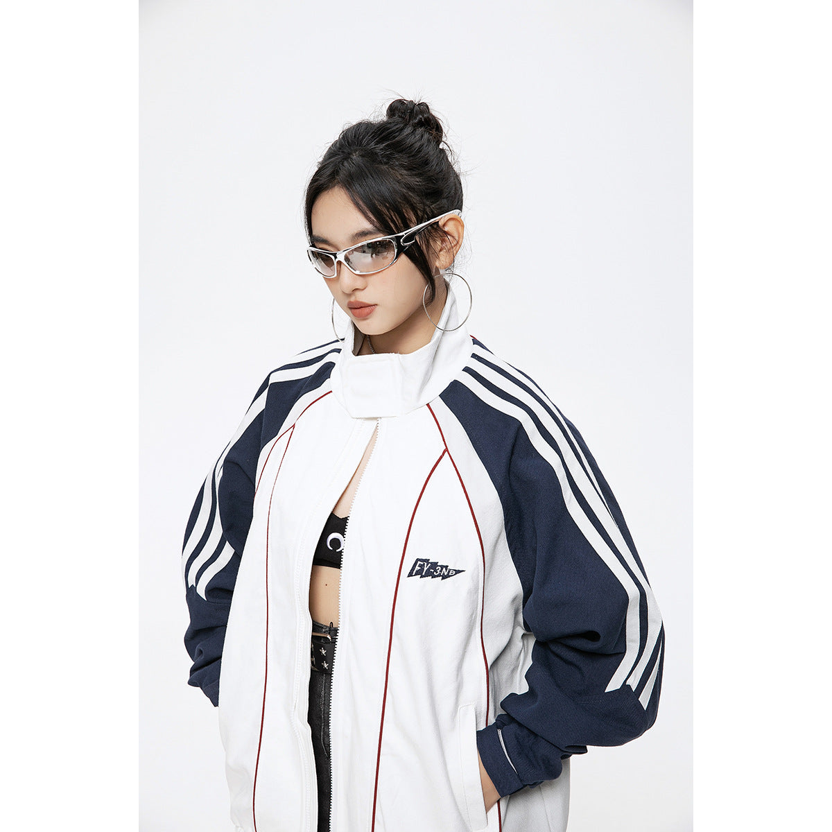 Unisex Jacket Vintage Sports Jacket Men's and Women's Stand Collar Jacket