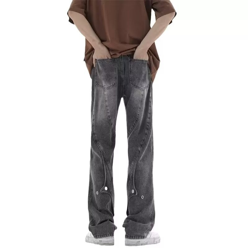 Men Jeans Loose Jeans Summer Oversize Skinny Wide-Leg Straight Pants