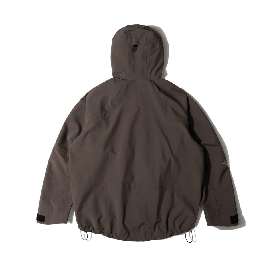 Unisex Jacket Shell Jacket Waterproof Wind-Resist Tool Wind-Resistant Hooded Jacket