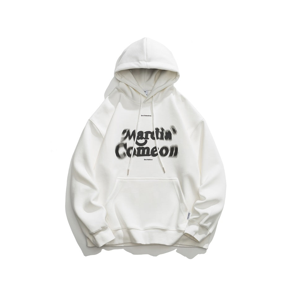 Unisex Jacket Retro Hooded Sweater Loose Spring and Autumn Coat