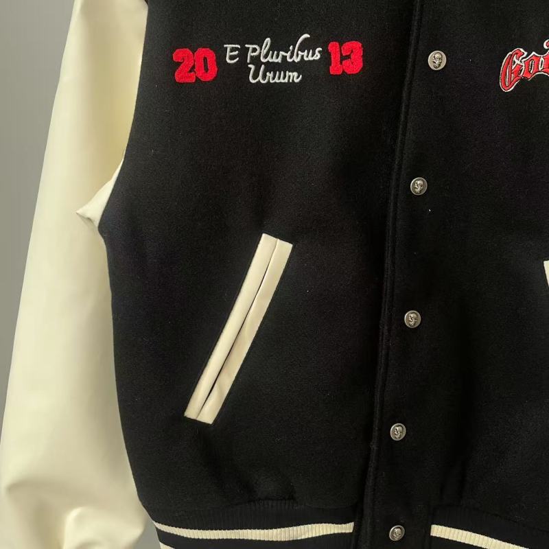 Godspeed Jacket  Baseball Jersey Jacket Embroidered Loose Stand Up Collar