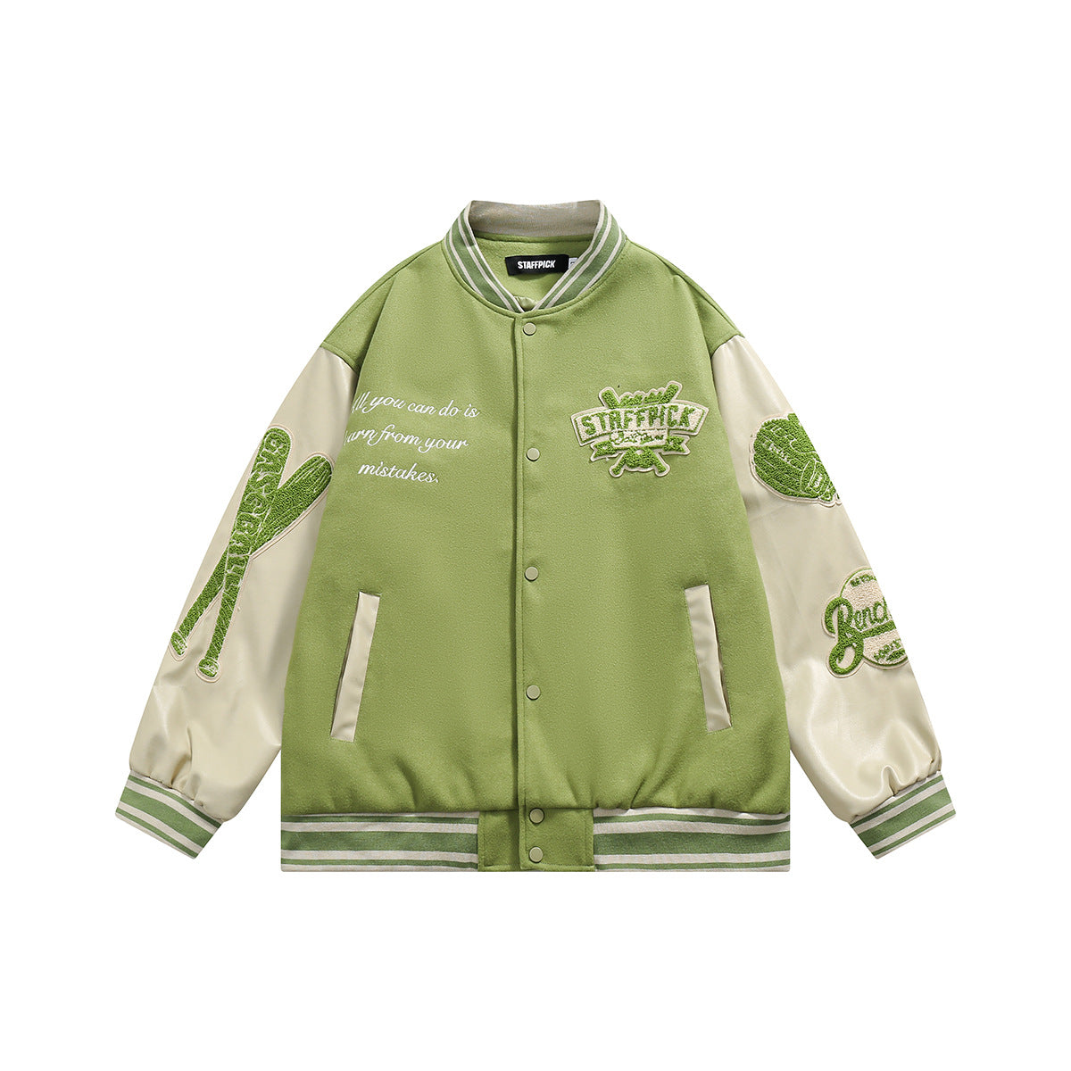 Unisex Jacket Loose Baseball Clothing Jacket Men's and Women's Retro Embroidered Baseball Uniform Coat