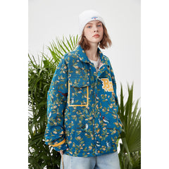 Unisex Jacket Vintage Jacket for Men and Women Couple Turn-down Collar Coat