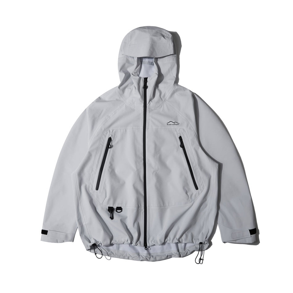 Unisex Jacket Shell Jacket Waterproof Wind-Resist Tool Wind-Resistant Hooded Jacket
