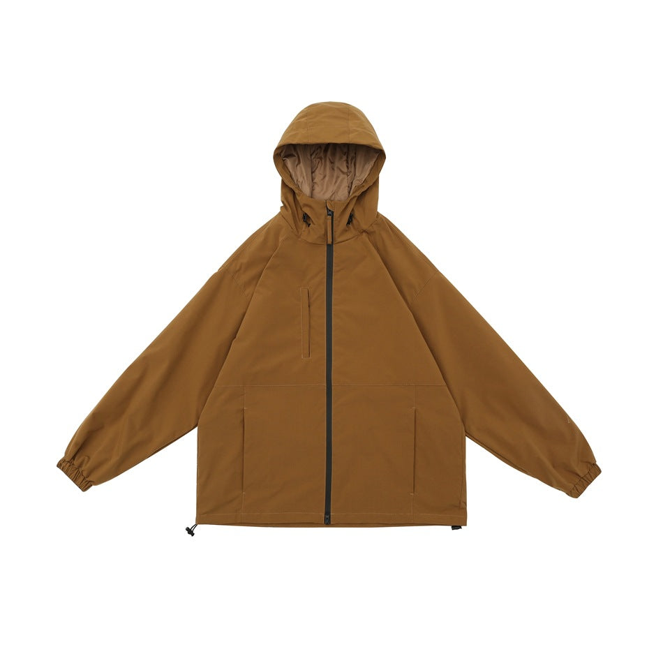 Unisex Jacket Shell Jacket Waterproof Hooded Jacket Men and Women Couple Sports Jacket