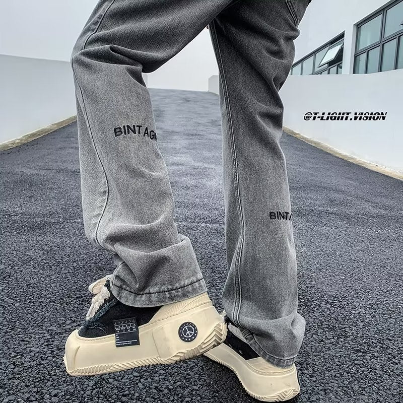 Men Jeans Skinny Jeans Men Spring Slim-Fitting Straight-Leg Pants