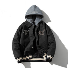 Mens Vintage Jackets Autumn and Winter PU Leather Baseball Uniform