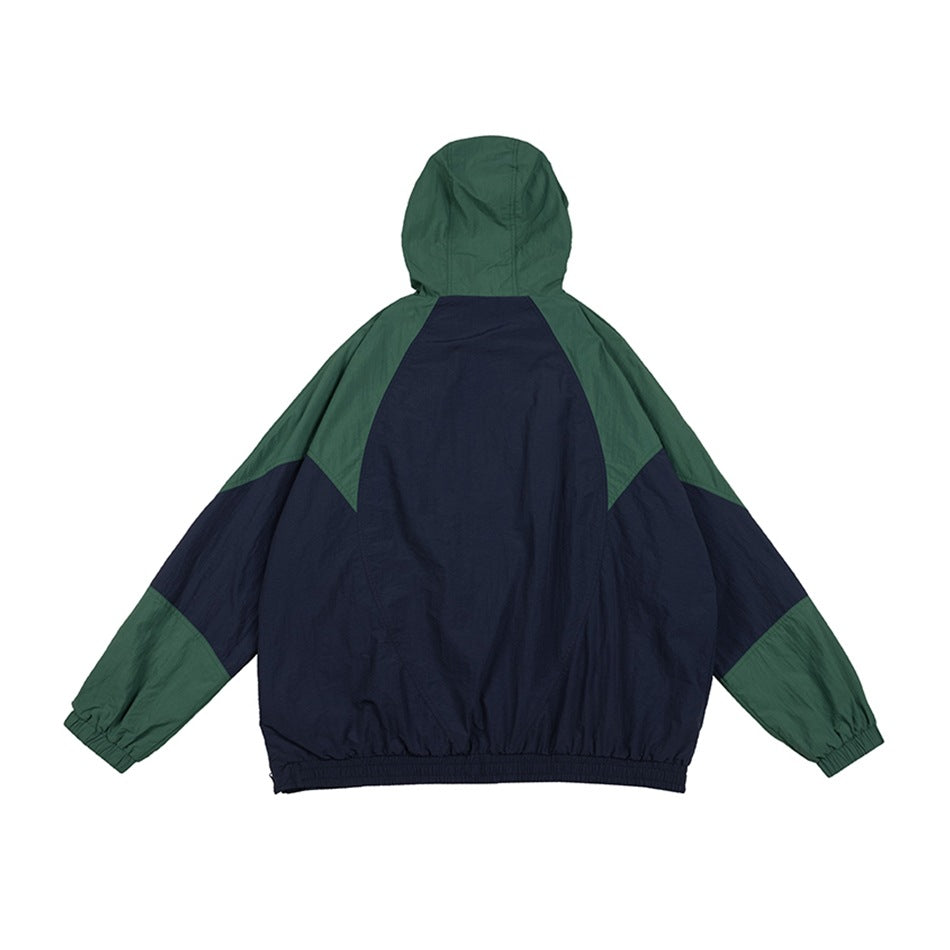 Unisex Jacket Hooded Hooded Jacket Male Splicing Machine Energy Wind Spring and Autumn Coat
