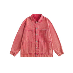Unisex Jacket Vintage Denim Jacket Loose Jacket