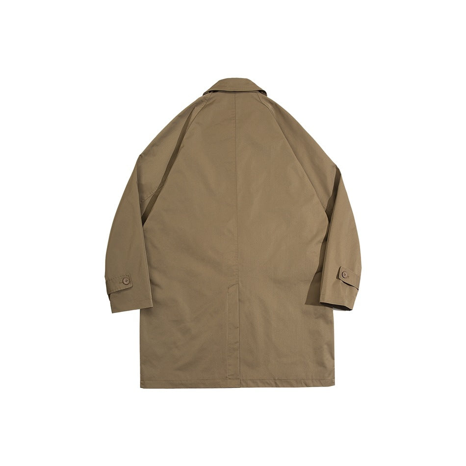 Unisex Jacket Retro Workwear Mid-Length Loose Fall Winter Coat