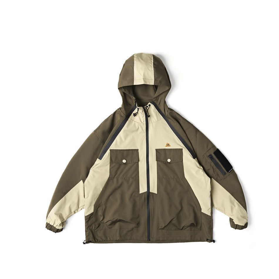 Unisex Jacket Vintage Hooded Hooded Jacket Outdoor Jacket Coat
