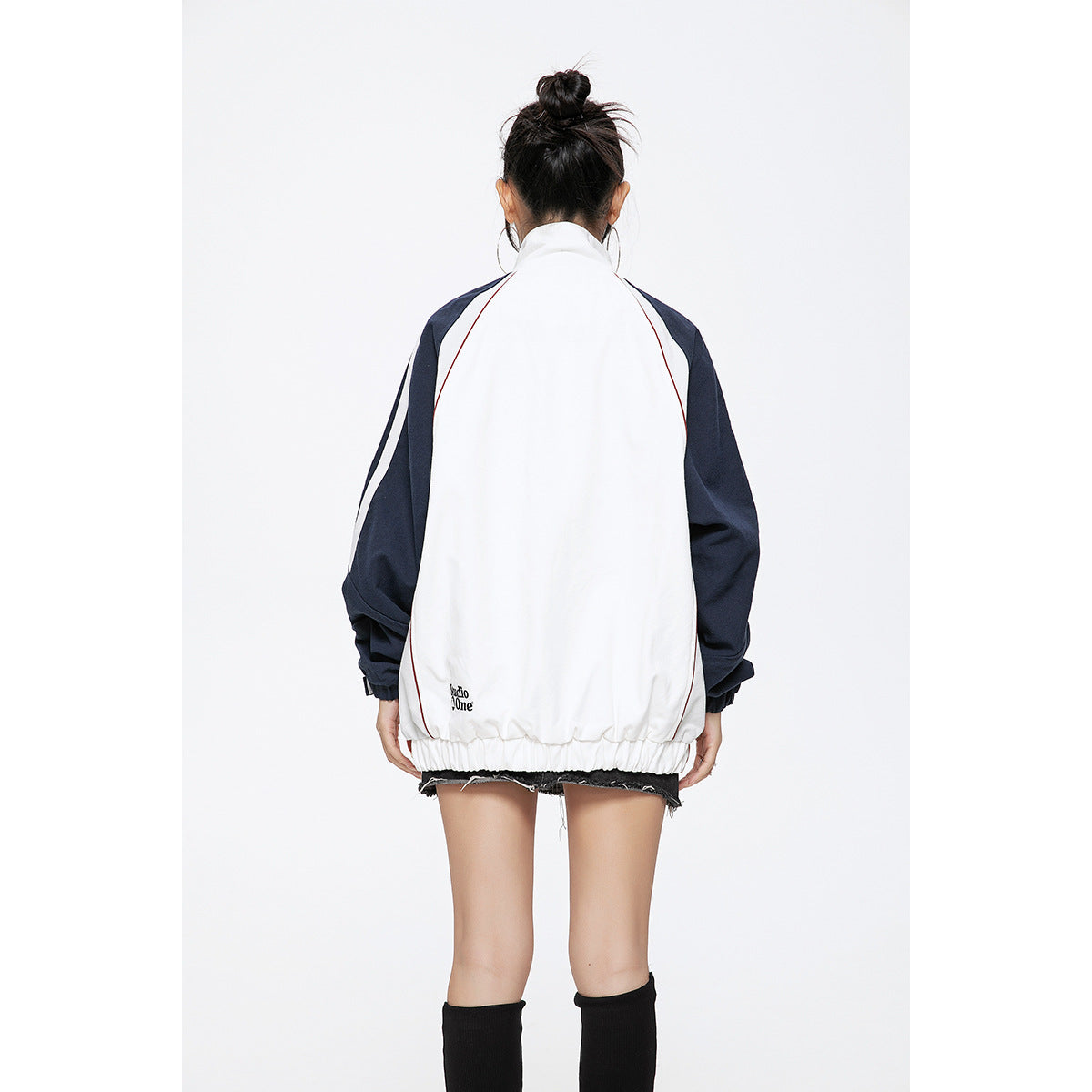 Unisex Jacket Vintage Sports Jacket Men's and Women's Stand Collar Jacket