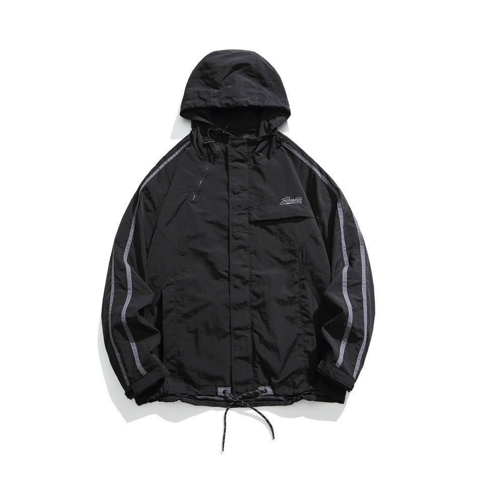 Unisex Jacket Casual Hooded Coat Men and Women Loose Jacket