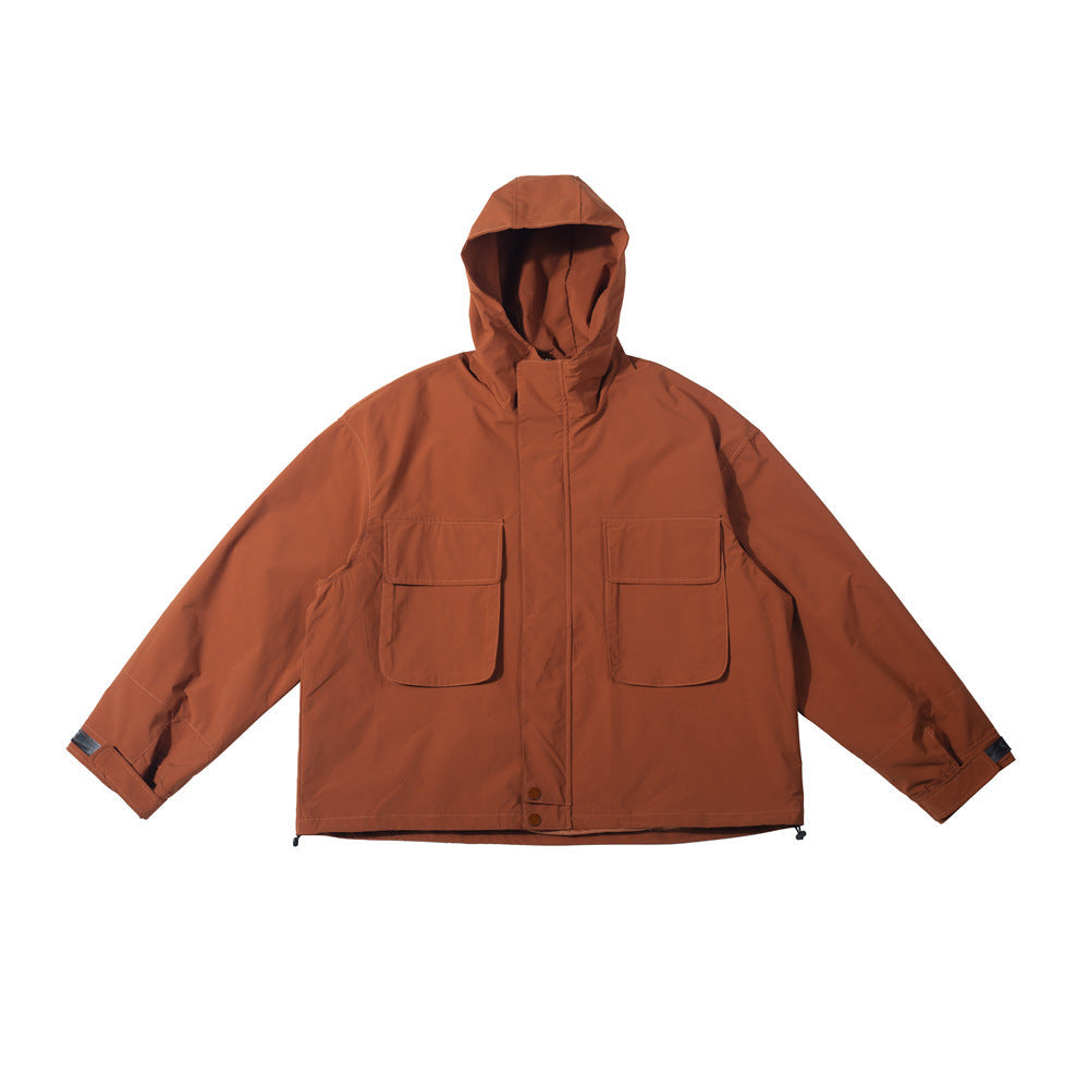 Unisex Jacket Hooded Hooded Jacket Male Spring and Autumn Coat