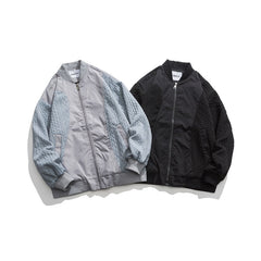 Unisex Jacket Autumn Flight Suit Baseball Uniform Retro Stand Collar Loose