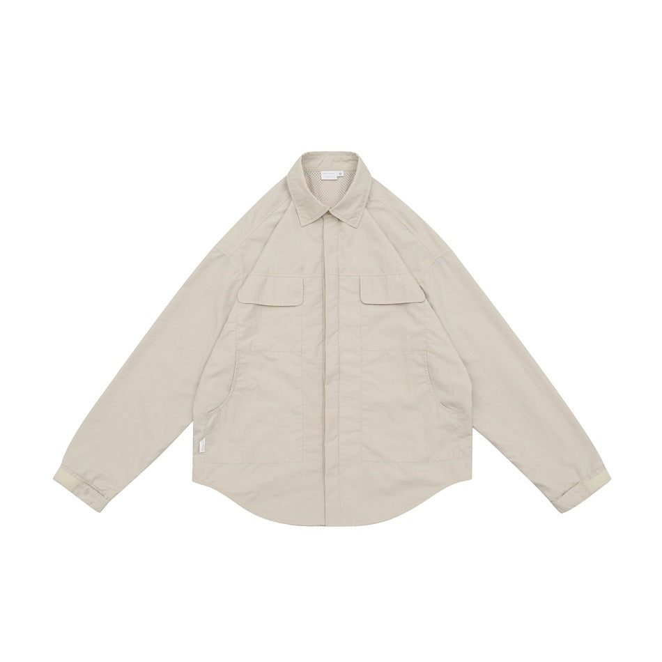 Unisex Jacket Waterproof Wind-Resist Tool Wind Jacket Men's Long-Sleeve Shirt