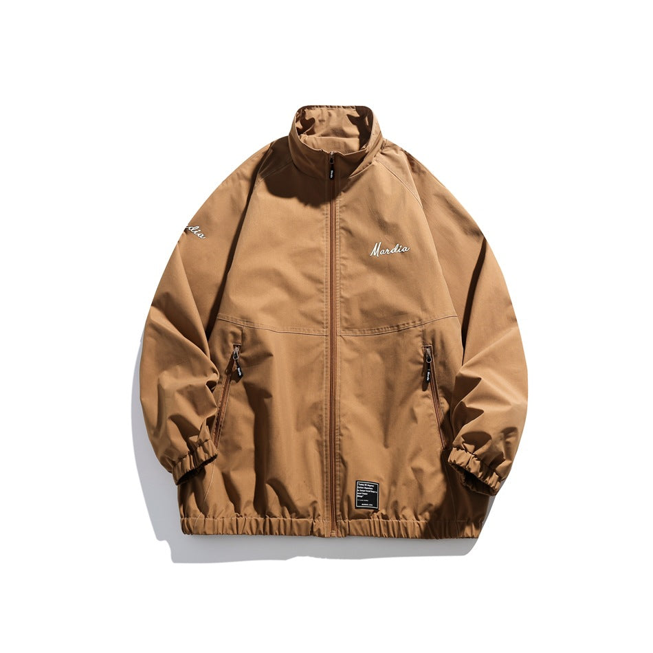 Unisex Jacket Retro Stand-up Collar Jacket