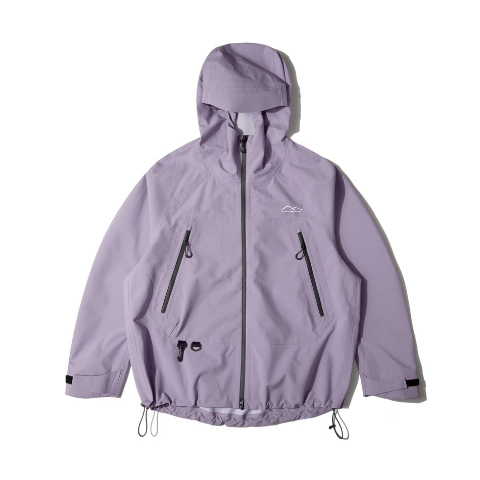 Unisex Jacket Shell Jacket Waterproof Wind-Resist Tool Wind-Resistant Hooded Jacket