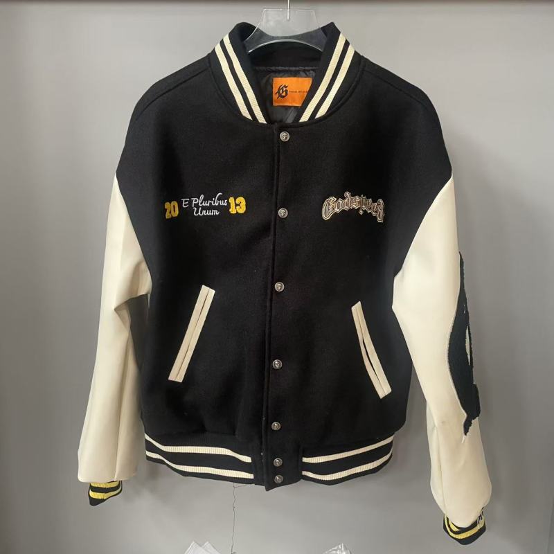 Godspeed Jacket Baseball Jersey Jacket Embroidered Loose Stand Up Collar