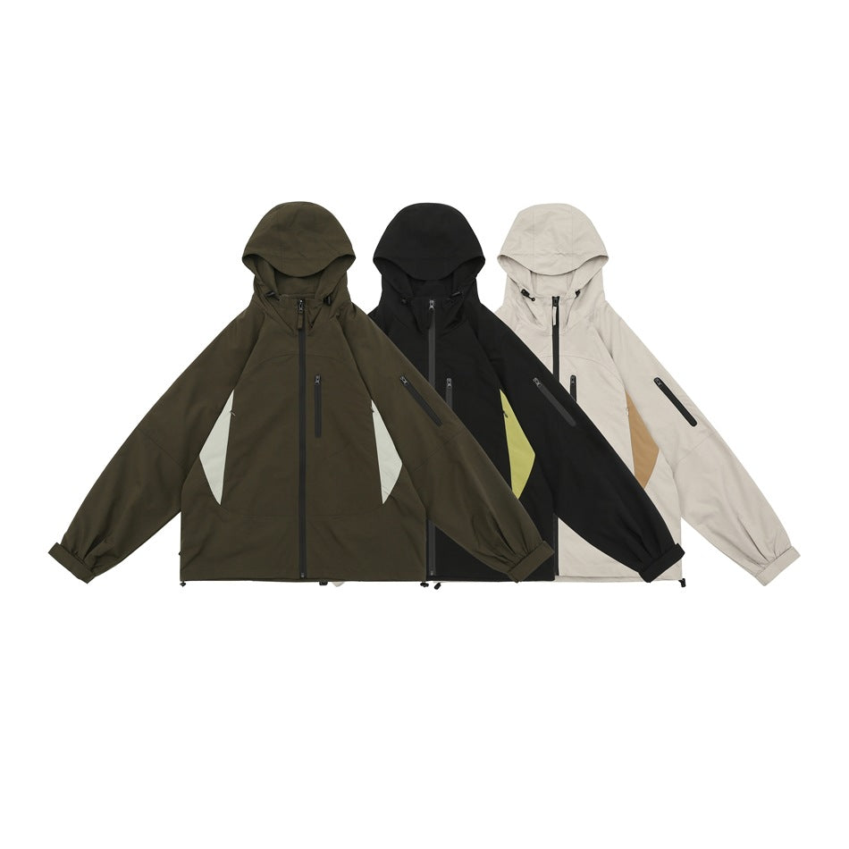 Unisex Jacket Vintage Multicolor Jacket Shell Jacket Men's Women's Hoodie Coat