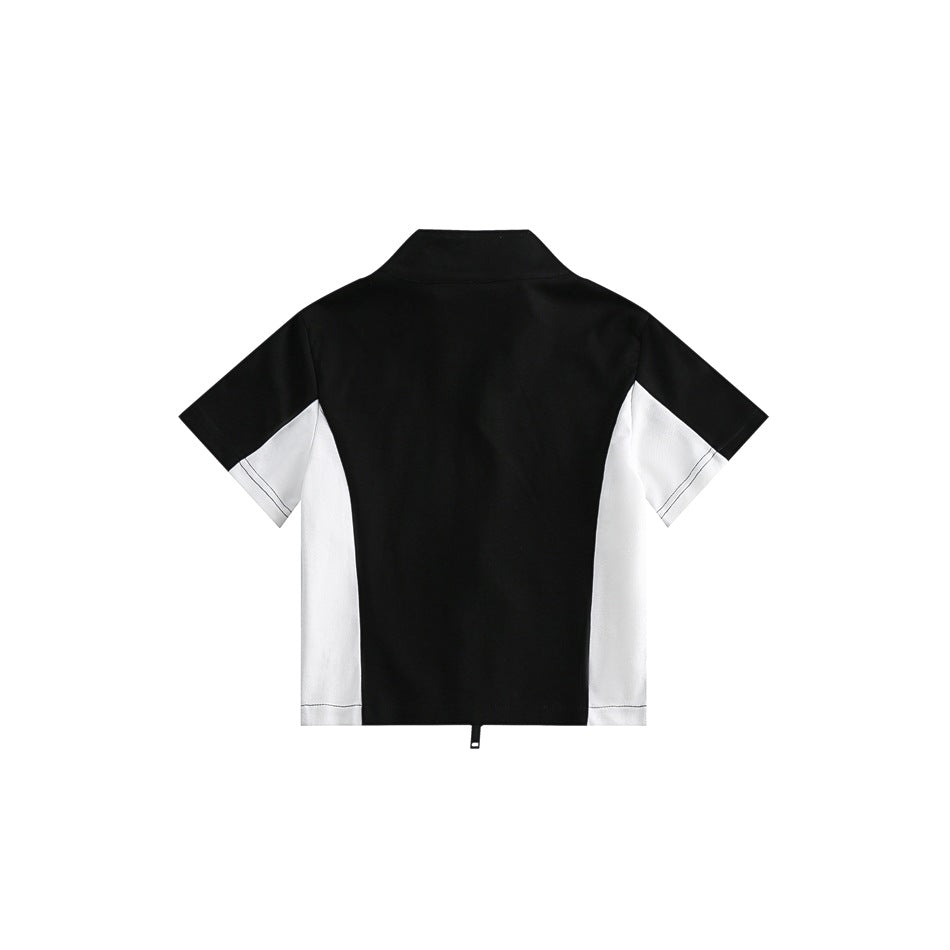 Unisex Jacket Retro Biker's Style Short Stand Collar Coat