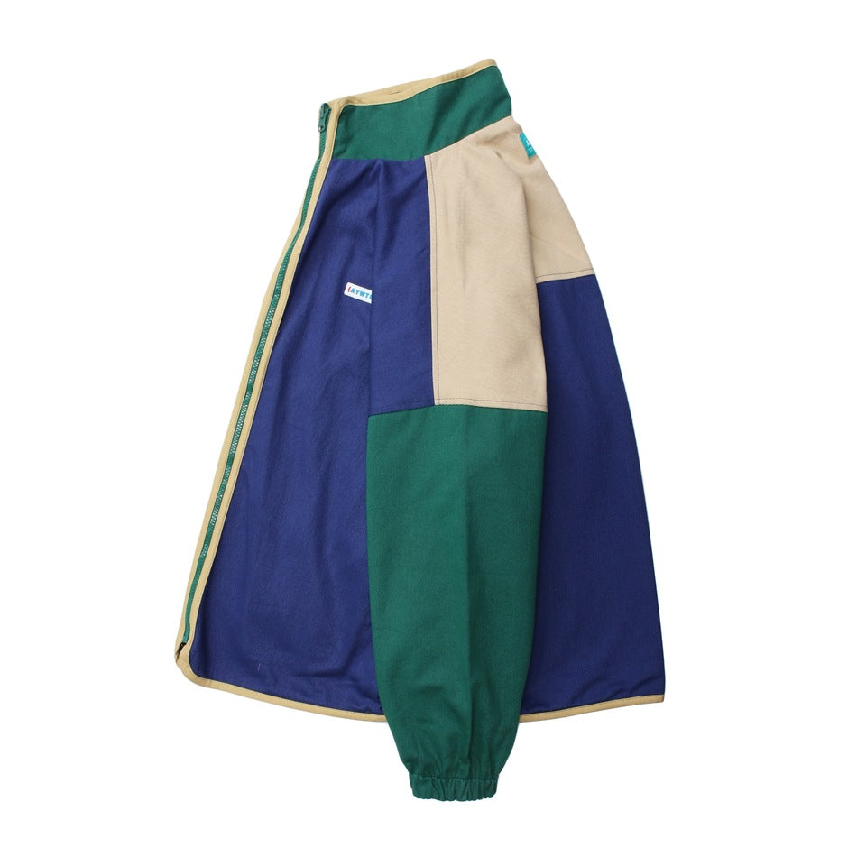 Unisex Jacket Vintage Loose Jacket Double-Sided Stand Collar Coat