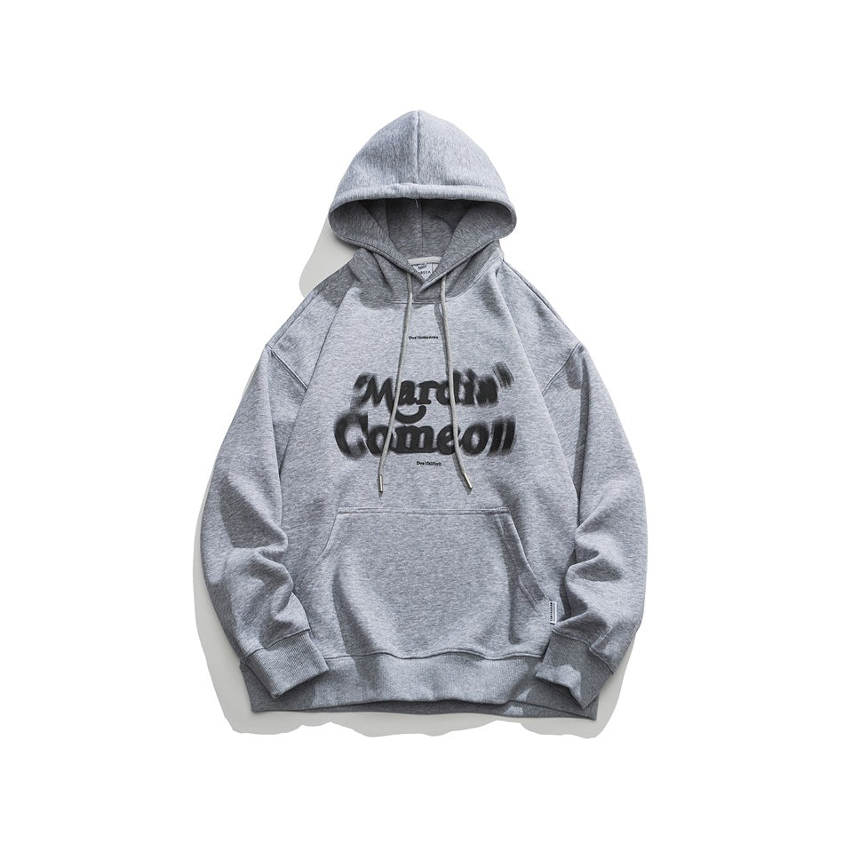 Unisex Jacket Retro Hooded Sweater Loose Spring and Autumn Coat