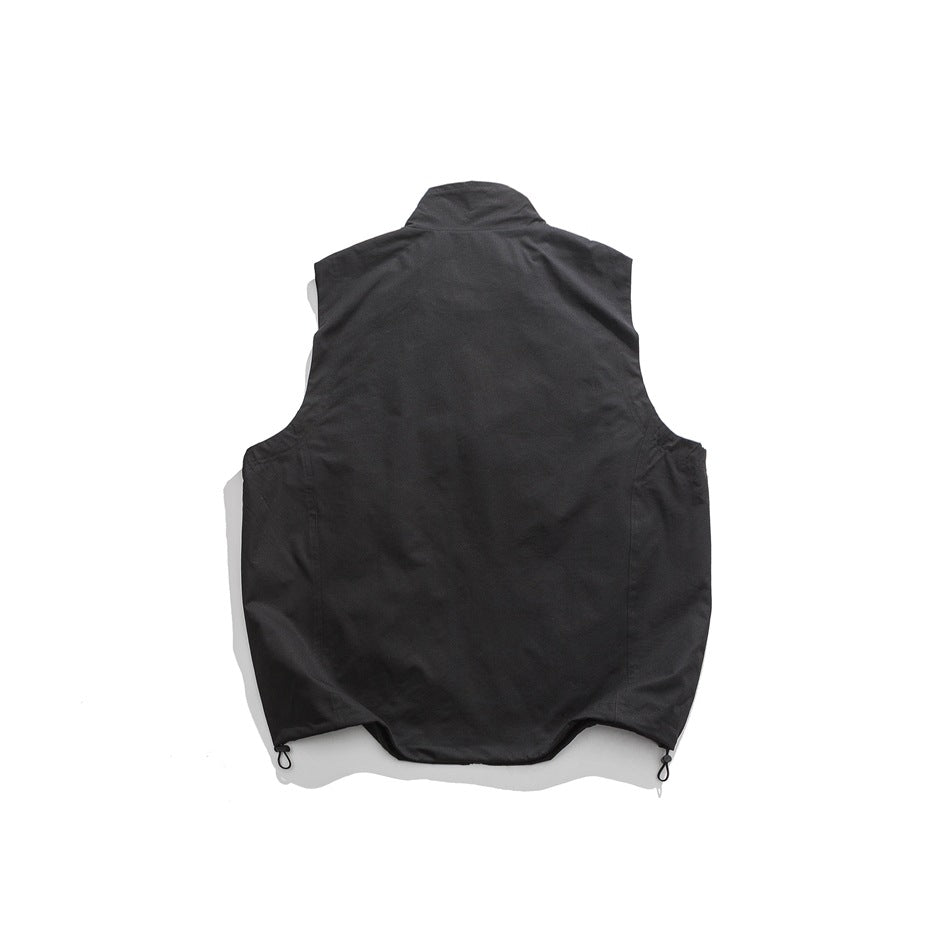 Unisex Jacket Stand Collar Vest Man Loose Mechanical Style Coat