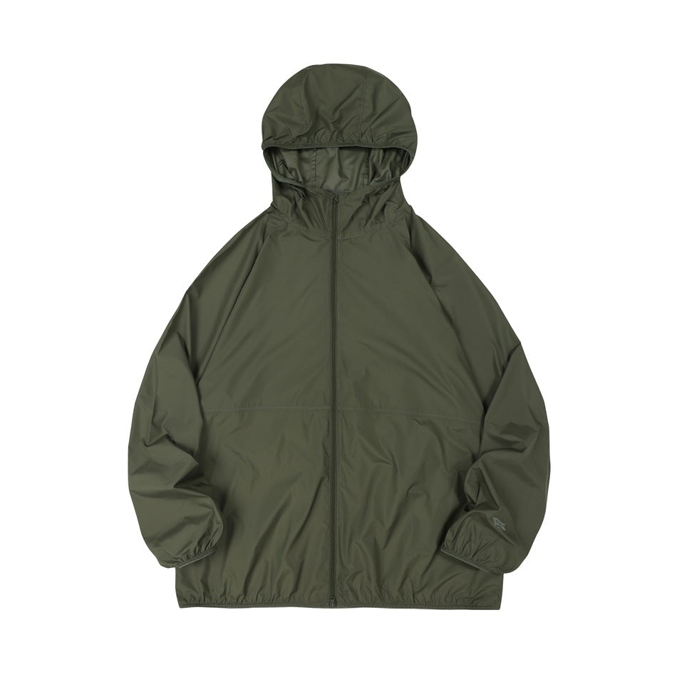 Unisex Jacket Summer Thin Hooded Sports Jacket Loose Jacket Sun-Protective Clothing