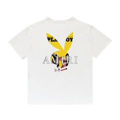 Amiri T Shirt Rabbit Head Beauty Printed Casual Round Neck