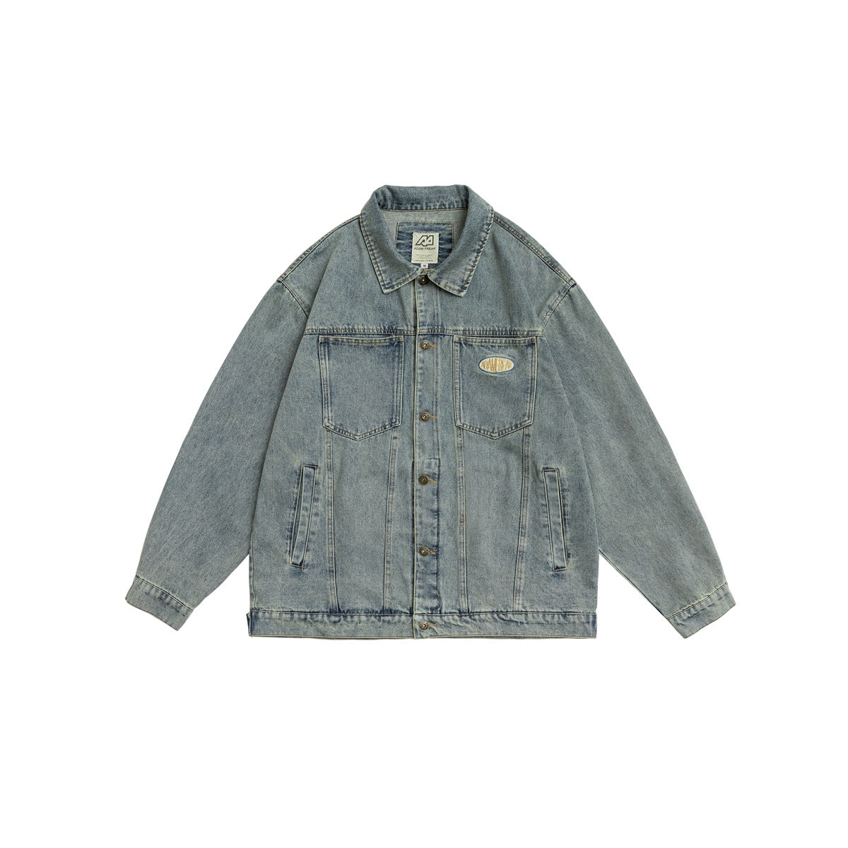 Unisex Jacket Denim Jacket Men and Women Couple Jacket Washed Top