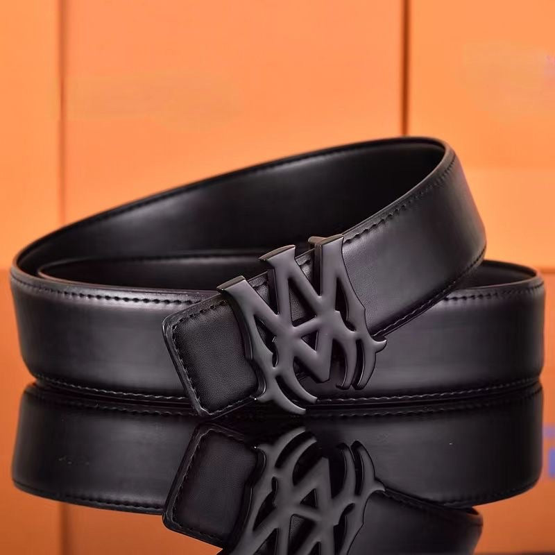Amiri Belt Men's Belt Business Smooth Buckle Plain Weave