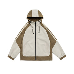 Unisex Jacket Vintage Color Matching Shell Jacket Jacket